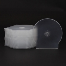 加厚半月型CD优质软塑料方形单片装PP光碟盒 DVD透明包装收纳光盘盒 50个装