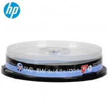 惠普(HP)DVD+-RW可擦写空白光盘DVD 4速4.7GB光盘刻录盘 10片装
