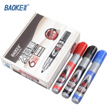 宝克(BAOKE)MP-392可加墨白板笔单头水性可擦白板笔易擦红蓝黑色黑板笔画板笔 12支装