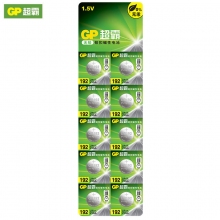 GP超霸GP192F纽扣电池1.5V AG3/LR41/L736/392纽扣碱性电池 10粒装