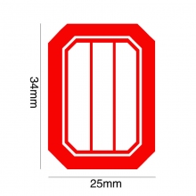25mm*34mm 红色双线书标