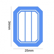 25mm*34mm 蓝色双线书标