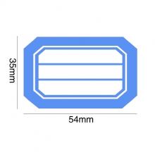 35*54mm 蓝色 双线中号书标贴