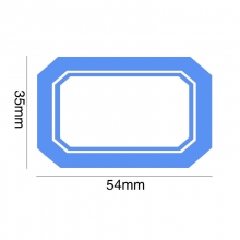 35mm*54mm 蓝色 空白中号书标