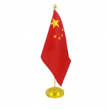 单杆谈判桌旗 办公桌旗 签约旗签字旗