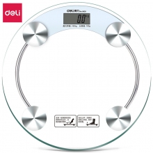 得力9028 LCD液晶显示圆形电子健康秤 体重秤