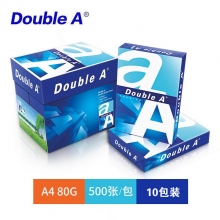 Double A达伯埃A4-80克复印纸打印纸 500张/包*10包