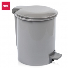 得力958 大号9.5L脚踏耐用塑料圆形清洁桶垃圾桶