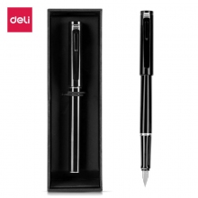 得力S668EF 0.5mm时尚钢笔练字书法美工笔钢笔 礼盒装