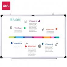 得力7852 600*400mm单面悬挂式磁性白板 办公挂墙白板